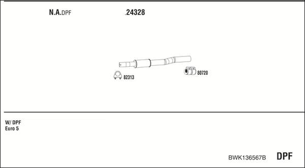 Fonos BWK136567B - Система випуску ОГ autocars.com.ua