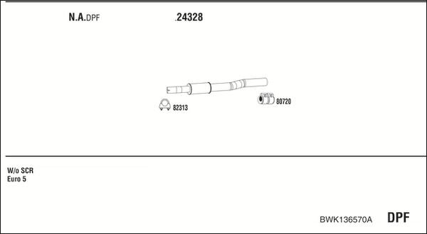 Fonos BWK136570A - Система випуску ОГ autocars.com.ua