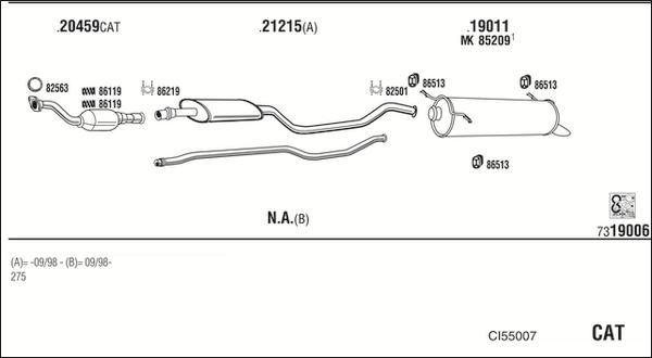 Fonos CI55007 - Система випуску ОГ autocars.com.ua