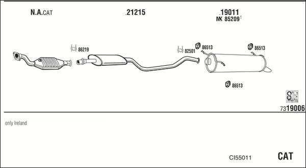 Fonos CI55011 - Система випуску ОГ autocars.com.ua