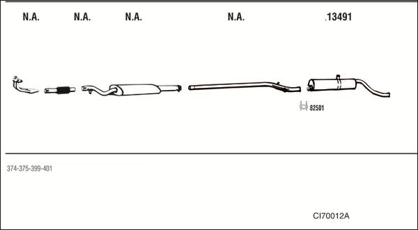Fonos CI70012A - Система випуску ОГ autocars.com.ua