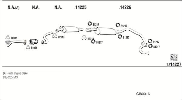 Fonos CI80016 - Система випуску ОГ autocars.com.ua
