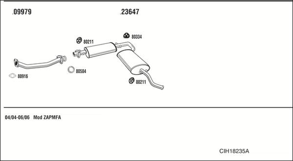 Fonos CIH18235A - Система випуску ОГ autocars.com.ua