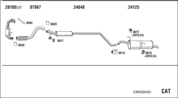 Fonos CIK000434 - Система випуску ОГ autocars.com.ua