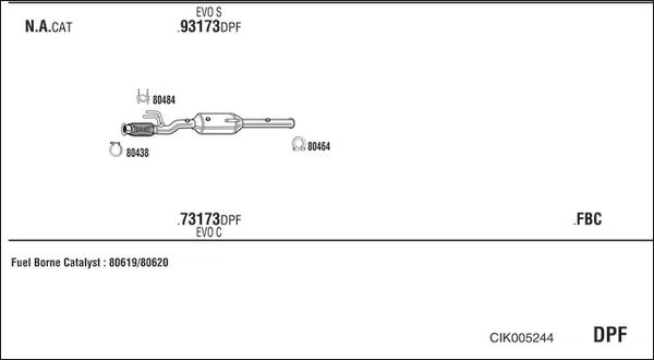 Fonos CIK005244 - Система випуску ОГ autocars.com.ua