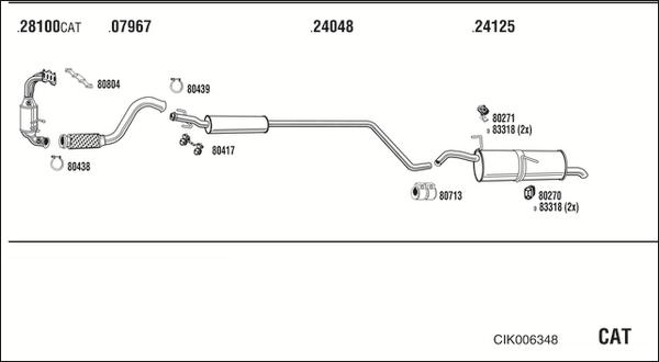 Fonos CIK006348 - Система випуску ОГ autocars.com.ua