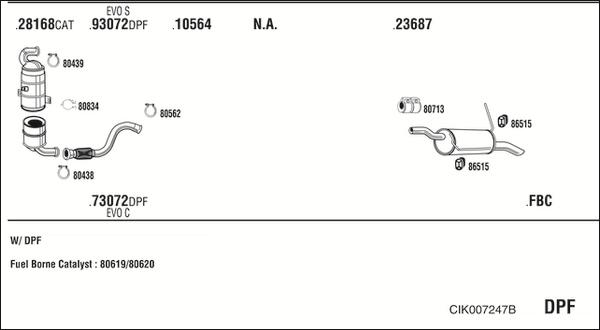 Fonos CIK007247B - Система випуску ОГ autocars.com.ua