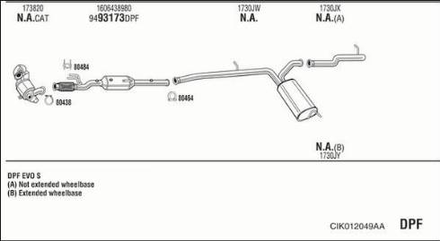 Fonos CIK012049AA - Система випуску ОГ autocars.com.ua