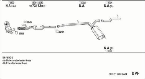 Fonos CIK012049AB - Система випуску ОГ autocars.com.ua