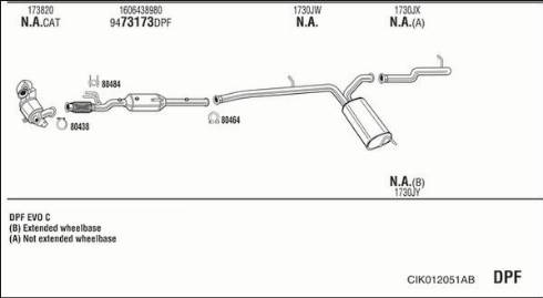 Fonos CIK012051AB - Система випуску ОГ autocars.com.ua
