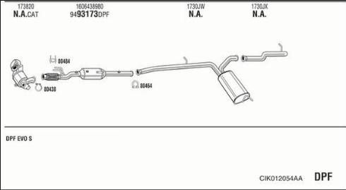 Fonos CIK012054AA - Система випуску ОГ autocars.com.ua
