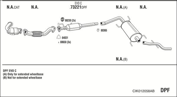 Fonos CIK012058AB - Система випуску ОГ autocars.com.ua