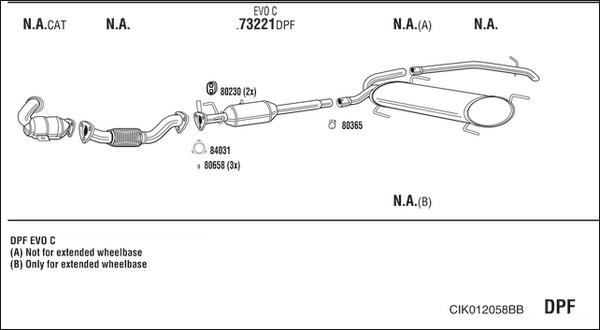 Fonos CIK012058BB - Система випуску ОГ autocars.com.ua