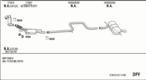 Fonos CIK015114B - Система випуску ОГ autocars.com.ua