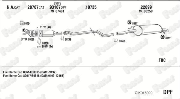 Fonos CIK015929 - Система випуску ОГ autocars.com.ua