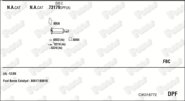 Fonos CIK018772 - Система випуску ОГ autocars.com.ua