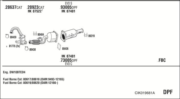 Fonos CIK019681A - Система випуску ОГ autocars.com.ua