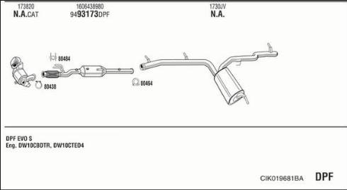 Fonos CIK019681BA - Система випуску ОГ autocars.com.ua