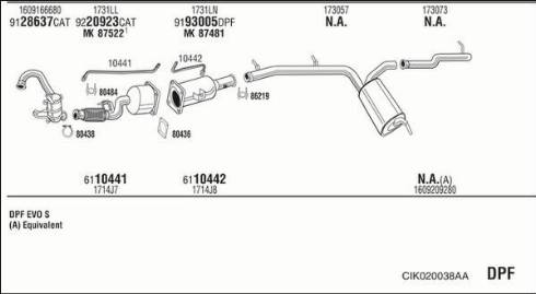 Fonos CIK020038AA - Система випуску ОГ autocars.com.ua