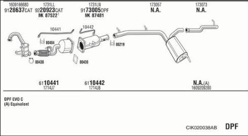 Fonos CIK020038AB - Система випуску ОГ autocars.com.ua