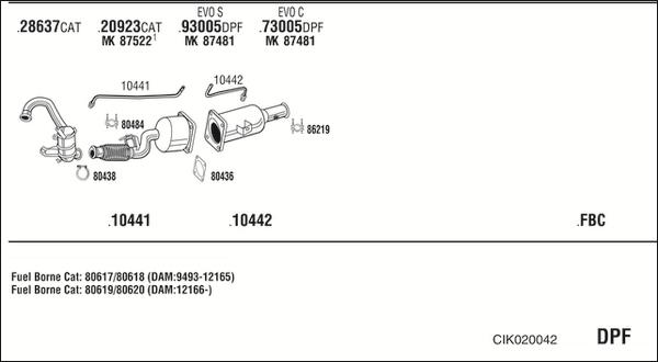 Fonos CIK020042 - Система випуску ОГ autocars.com.ua