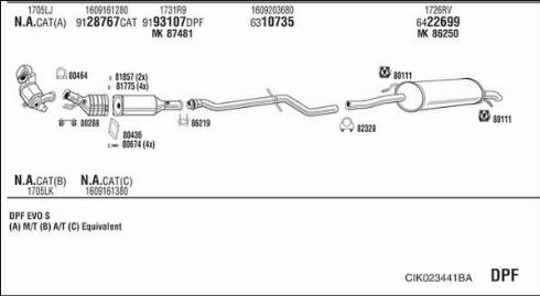 Fonos CIK023441BA - Система випуску ОГ autocars.com.ua