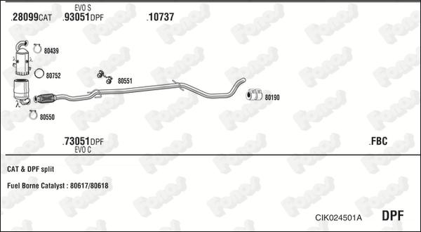 Fonos CIK024501A - Система випуску ОГ autocars.com.ua