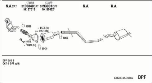 Fonos CIK024509BA - Система випуску ОГ autocars.com.ua