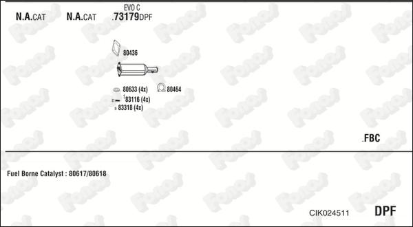 Fonos CIK024511 - Система випуску ОГ autocars.com.ua