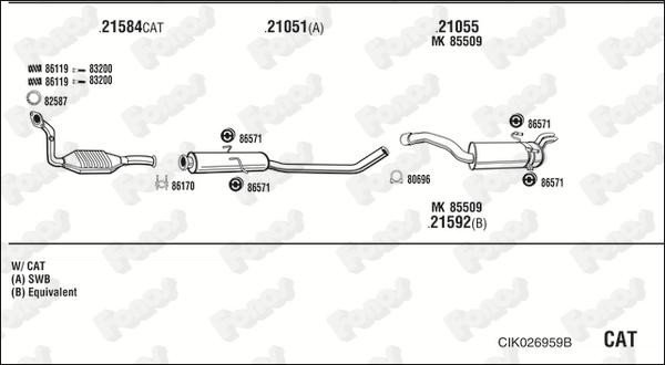 Fonos CIK026959B - Система випуску ОГ autocars.com.ua