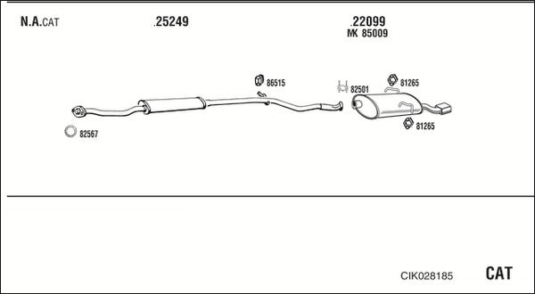 Fonos CIK028185 - Система випуску ОГ autocars.com.ua