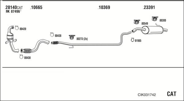 Fonos CIK031742 - Система випуску ОГ autocars.com.ua