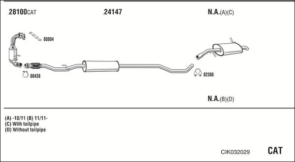 Fonos CIK032029 - Система випуску ОГ autocars.com.ua