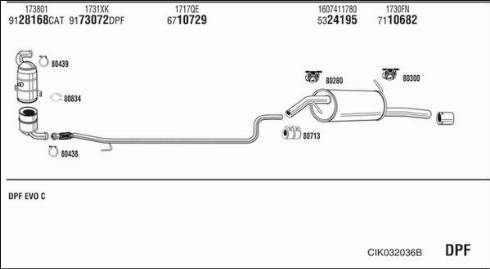 Fonos CIK032036B - Система випуску ОГ autocars.com.ua