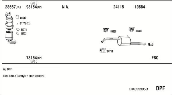 Fonos CIK033395B - Система випуску ОГ autocars.com.ua
