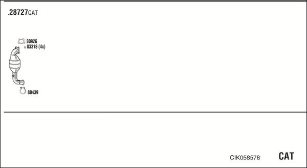 Fonos CIK058578 - Система випуску ОГ autocars.com.ua