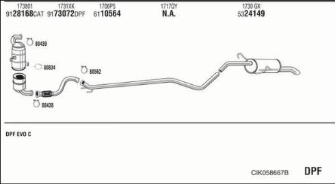 Fonos CIK058667B - Система випуску ОГ autocars.com.ua