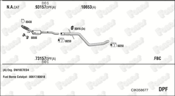 Fonos CIK058677 - Система випуску ОГ autocars.com.ua