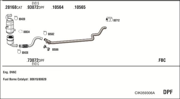 Fonos CIK059306A - Система випуску ОГ autocars.com.ua