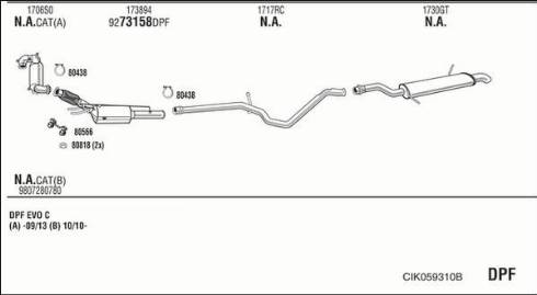 Fonos CIK059310B - Система випуску ОГ autocars.com.ua