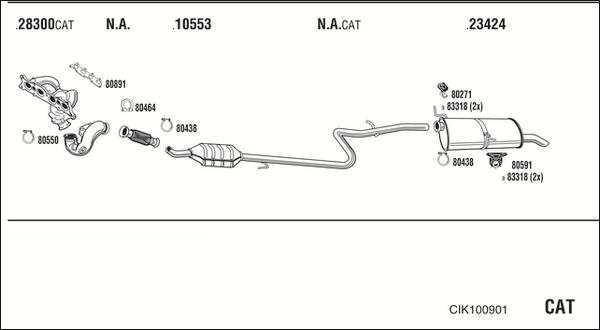 Fonos CIK100901 - Система випуску ОГ autocars.com.ua