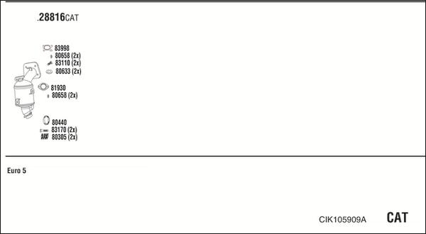 Fonos CIK105909A - Система випуску ОГ autocars.com.ua