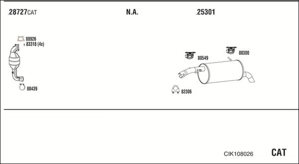 Fonos CIK108026 - Система випуску ОГ autocars.com.ua