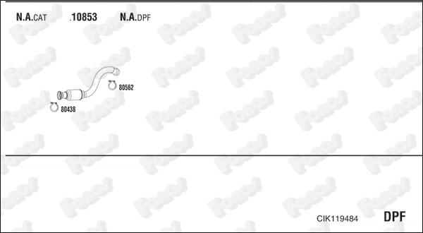 Fonos CIK119484 - Система випуску ОГ autocars.com.ua