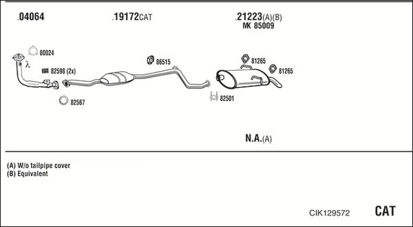 Fonos CIK129572 - Система випуску ОГ autocars.com.ua