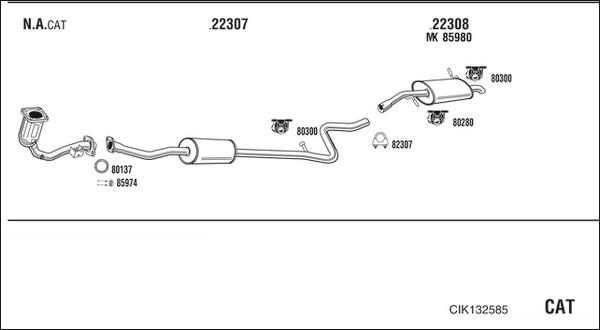 Fonos CIK132585 - Система випуску ОГ autocars.com.ua