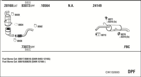 Fonos CIK132693 - Система випуску ОГ autocars.com.ua