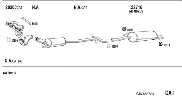 Fonos CIK132724 - Система випуску ОГ autocars.com.ua