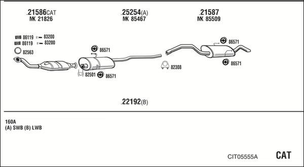 Fonos CIT05555A - Система випуску ОГ autocars.com.ua