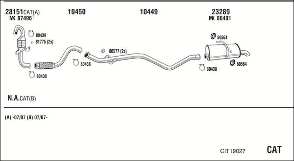 Fonos CIT19027 - Система випуску ОГ autocars.com.ua